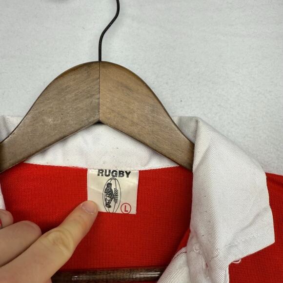 Vintage Wales Rugby Shirt Men's Large Red Embroidered Logo Soccer Futbol 90s - Picture 5 of 13